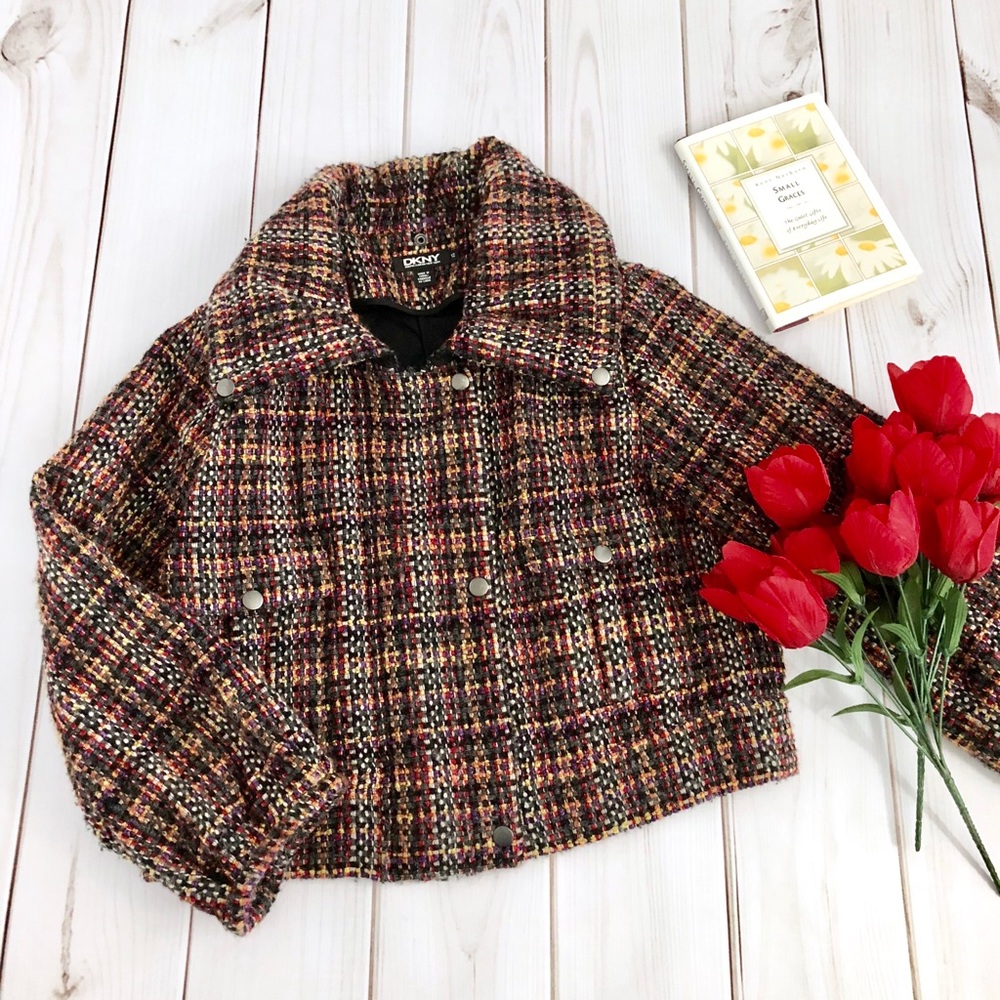 DKNY Brown Tweed Jacket